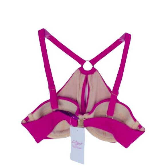 AGENT PROVOCATEUR ADRINA Cutout Halterneck Swim Top Pink Small NWT - Picture 3 of 4